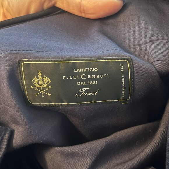 Suit Supply Soho F. LLI Cerruti Blue Traveller Wool Trouser Men’s 33x28 Blue - Picture 5 of 8